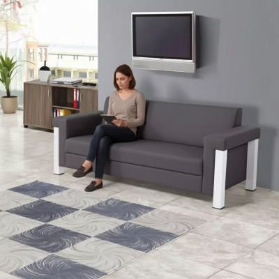 Canapé 3 places Salle d'étude Tissu Mobilier Tapisserie Canapé Moderne Designer
