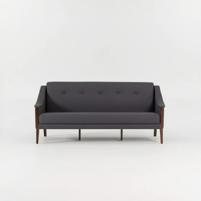 Canapé design gris foncé trois places Meubles rembourrés de bureau Ameublement