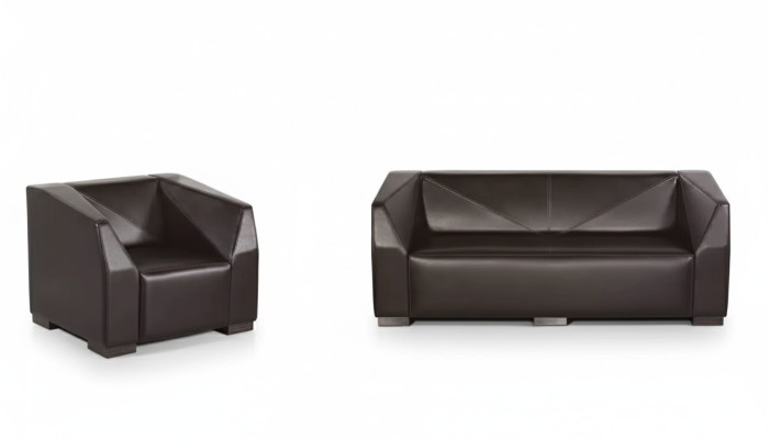 Meubles de salle d'étude noire ensemble de canapés trois places fauteuil de luxe 2 pièces