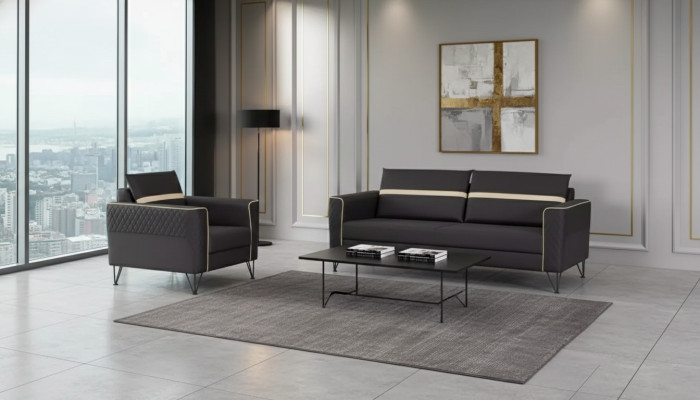 Ensemble de canapé Mobilier rembourré canapé trois places Fauteuil Textile Designer Mobilier 2 pièces 3+1