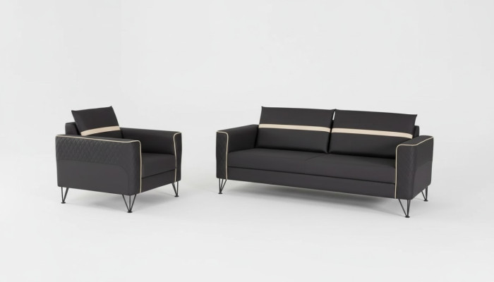 Ensemble de canapé Mobilier rembourré canapé trois places Fauteuil Textile Designer Mobilier 2 pièces 3+1
