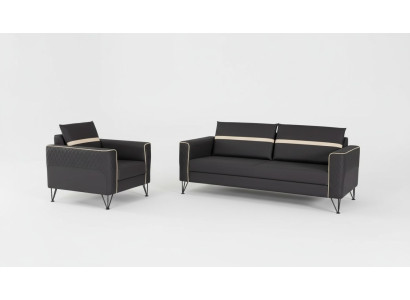 Ensemble de canapé Mobilier rembourré canapé trois places Fauteuil Textile Designer Mobilier 2 pièces 3+1