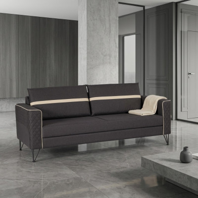 Salle d'étude canapé canapé 3 places Rembourrage Tissu Textile Mobilier Designer