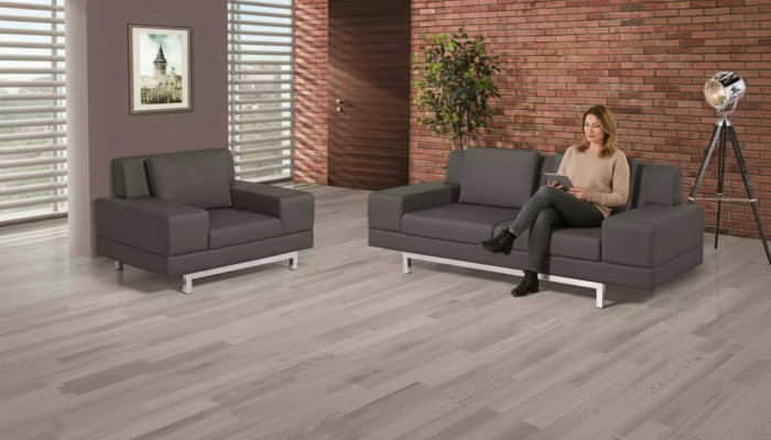 Ensemble de canapé gris trois places ensemble de canapé fauteuil étude canapés 3+1