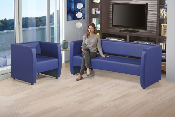 Fauteuil bleu de luxe Mobilier de bureau Salle d'étude Tissu d'ameublement en textile neuf