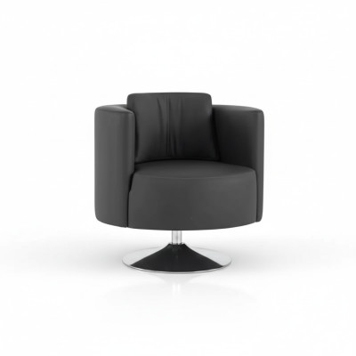 Meubles de bureau Fauteuil Fauteuil noir de luxe Rembourrage textile Chaise design moderne