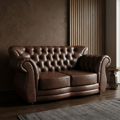 Canapé Chesterfield Luxe Canapé 2 Places Canapés en Cuir Marron
