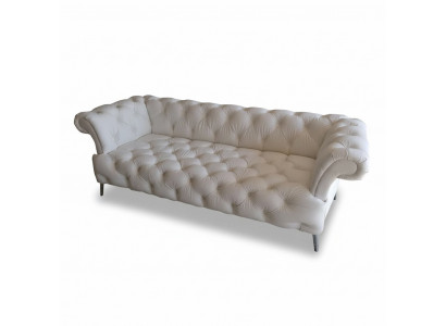 Canapé Chesterfield 3 places Canapé de luxe en cuir synthétique Canapés Canapé en cuir blanc