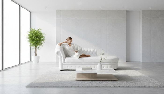 Chesterfield Chaise Lounge Lounger Chaise Salon Canapé Canapé Salon