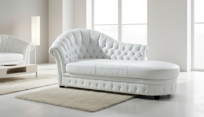 Chesterfield Chaise Lounge Lounger Chaise Salon Canapé Canapé Salon
