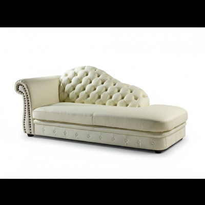 Chaise longue Chesterfield longue chaise canapé salon siège longe 230cm.