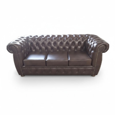 Canapé Chesterfield Canapé en cuir Canapé 3 places Marron Original Sofas