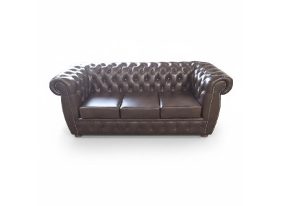 Canapé Chesterfield Canapé en cuir Canapé 3 places Marron Original Sofas