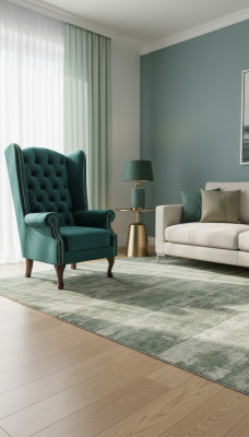 Fauteuil Chesterfield à ailes en velours, fauteuil de luxe mono-place, canapés et canapé