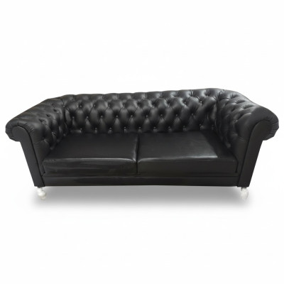 Canapé Chesterfield 3 places Canapé Canapés Canapé en cuir Canapés Noirs