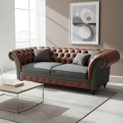 Canapé 3 places Design Chesterfield Canapés Trois Places Sofas