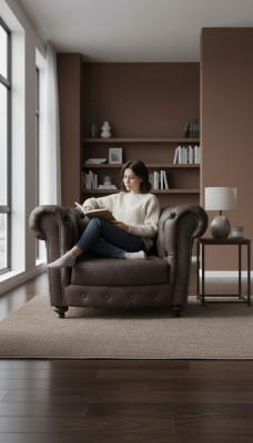 Canapé Chesterfield Fauteuil 1 Place en Cuir Siège Lounge Luxueux Single Seater