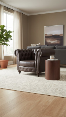 Canapé Chesterfield Fauteuil 1 Place en Cuir Siège Lounge Luxueux Single Seater