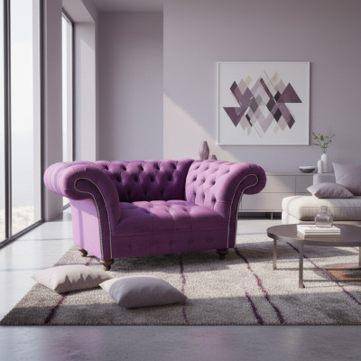Fauteuil Chesterfield 1 place en tissu fauteuil fauteuil canapé lounge meubles