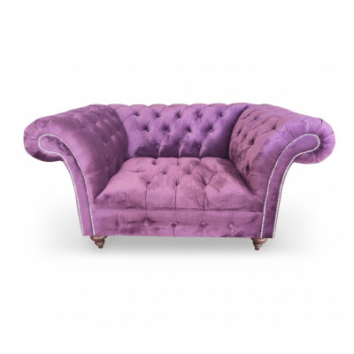 Fauteuil Chesterfield 1 place en tissu fauteuil fauteuil canapé lounge meubles