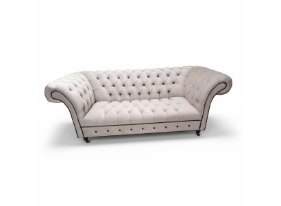 Canapé Chesterfield Trois places Canapés Rembourrage Textile Moderne