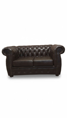 Canapé Chesterfield 2 places Canapé de luxe Canapé deux places Mobilier marron Canapés