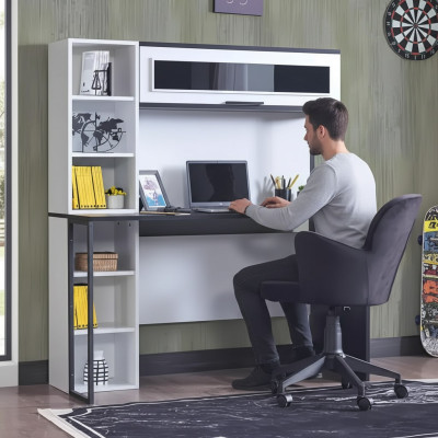 Secrétaire Bureau Table 130x60x171 Bureaux Tables Meubles Bois Ordinateur