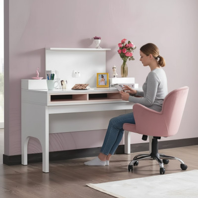 Secrétaire Bureau Table 130x60x120 Bureaux Tables Meubles Bois Ordinateur