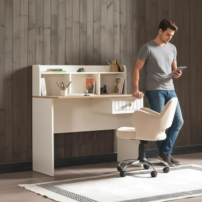 Secrétaire Bureau Table 110x60x120 Bureaux Tables Mobilier Bois Ordinateur