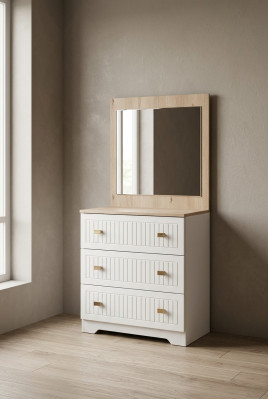 Commode avec miroir Console Table Meubles Blanc moderne dans la chambre