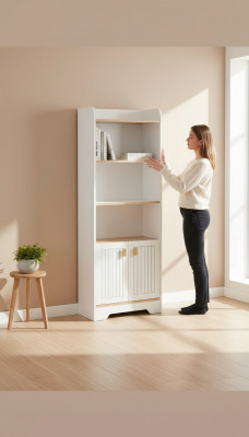 Étagère Armoire Bibliothèque Armoires Meuble Polyvalent Marron 180x60x30