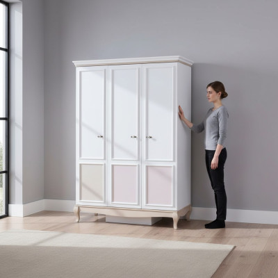 Armoire blanche Cabinet de salle de bain Armoire Mobilier blanc Maison de campagne Armoires Meubles
