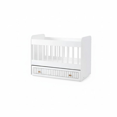 Lit de bébé Lit pour enfants Ensemble de lit tiroir Blanc de style pour la chambre d'enfant