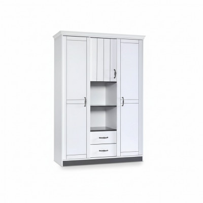 Mobilier de chambre Armoire de maison de campagne en bois Armoire blanche Armoires nobles