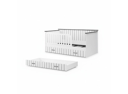 Conception de meubles modernes. Lits d'enfants blancs Lit de chambre d'enfants neuf