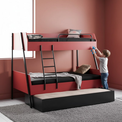 Lit de jeunesse Lit d'enfants Design pour enfants Lit moderne Chambre d'enfants Lits en bois