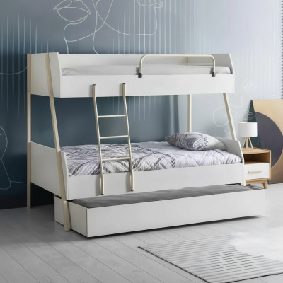 Lit de jeunesse Blanc Lit pour enfants Design Lit moderne Chambre d'enfants Meubles