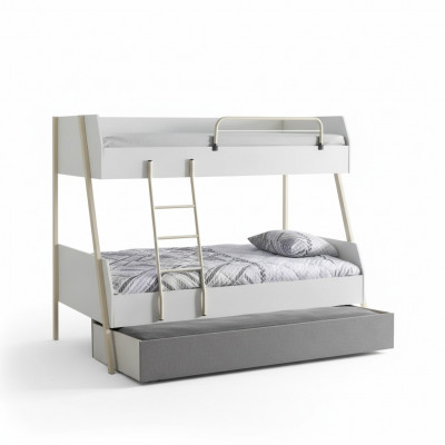 Lit de jeunesse Blanc Lit pour enfants Design Lit moderne Chambre d'enfants Meubles