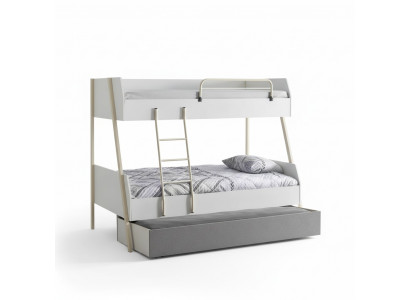 Lit de jeunesse Blanc Lit pour enfants Design Lit moderne Chambre d'enfants Meubles