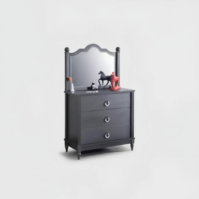 Commode avec miroir moderne noir avec tiroirs Commode avec chambre