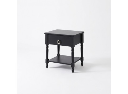 Table de chevet moderne en bois gris dans la chambre à coucher, conceptions de consoles de nuit.