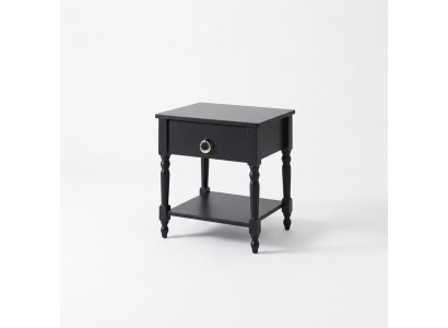 Table de chevet moderne en bois gris dans la chambre à coucher, conceptions de consoles de nuit.