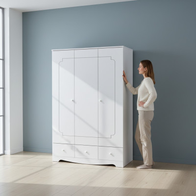 Armoire Armoire Meubles Chambre Armoires Bois Blanc Meubles loft