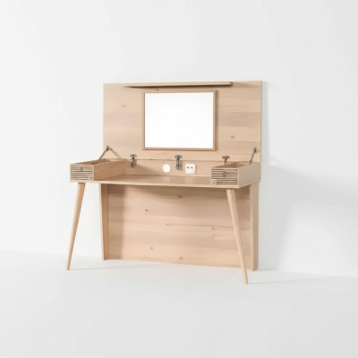 Secrétaire bureau Table 130x60x152 Bureaux Tables Mobilier Bois Ordinateur