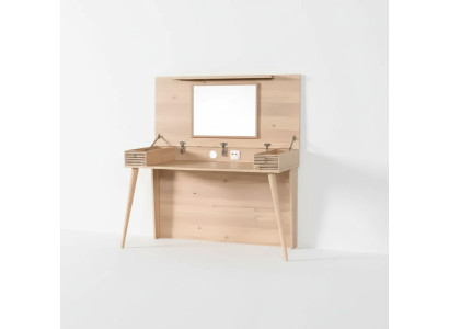 Secrétaire bureau Table 130x60x152 Bureaux Tables Mobilier Bois Ordinateur