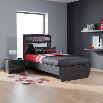 Lits design Lit pour enfants Lit pour jeunes Meubles en bois avec doux 120x200cm