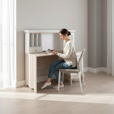 Secrétaire Bureau Table Style Maison de Campagne Bureaux Tables Meubles Bois