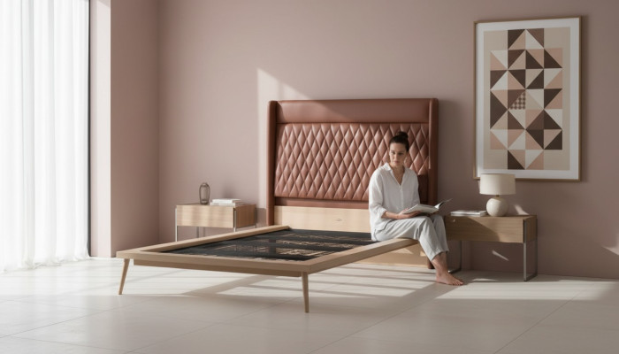 Lits design Lit pour enfants Lit de chambre de jeunes Lit en bois rembourré 120x200cm