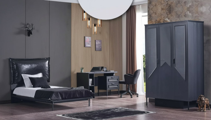 Chambre d'enfants Ensemble de chambre à coucher Chambre complète Meubles Armoire 3 pièces
