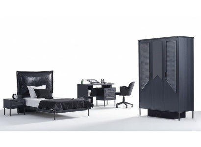 Chambre d'enfants Ensemble de chambre à coucher Chambre complète Meubles Armoire 3 pièces